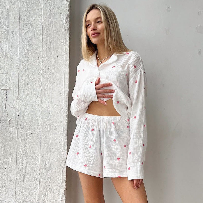 Heart Print Sleep Set