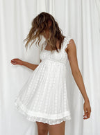 Embroidered Mini Dress
