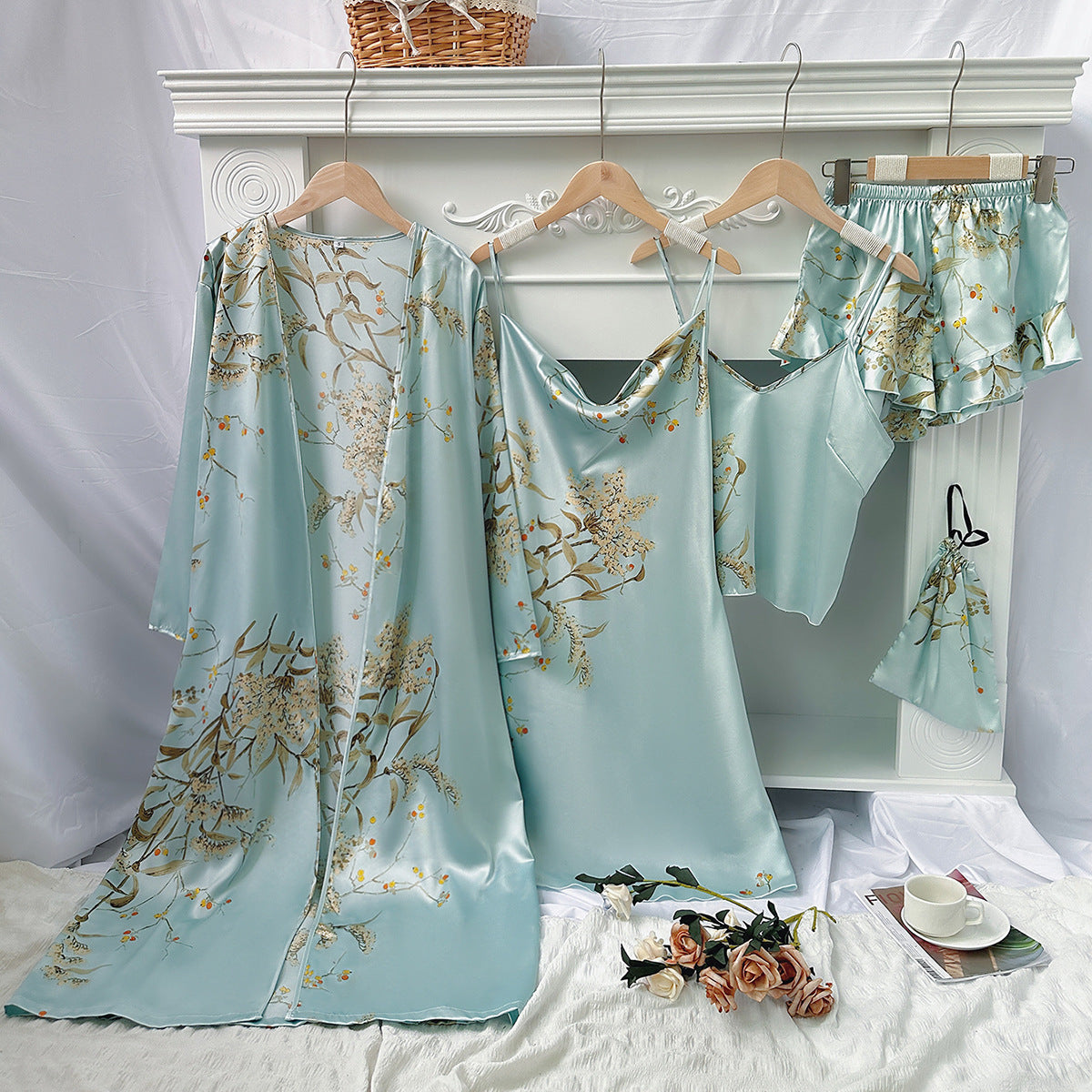 Satin Cherry Sleep Set