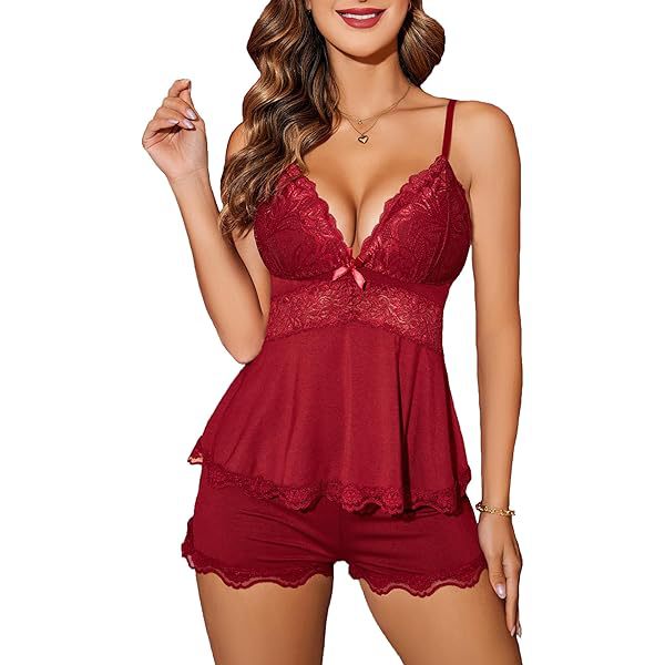 Bordeaux Babydoll Set