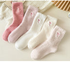 Mink Velvet Bow Socks