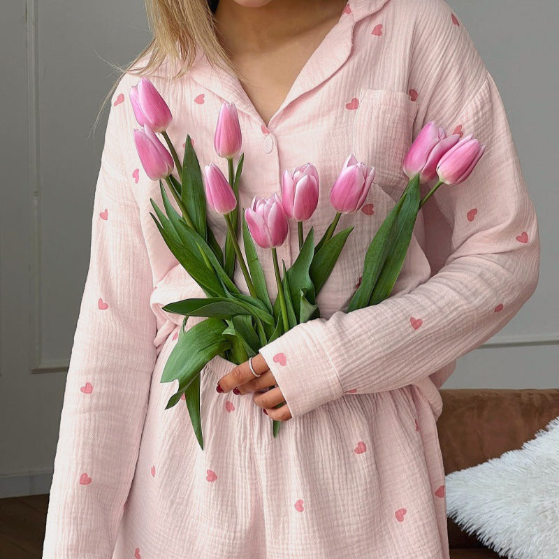 Heart Print Sleep Set