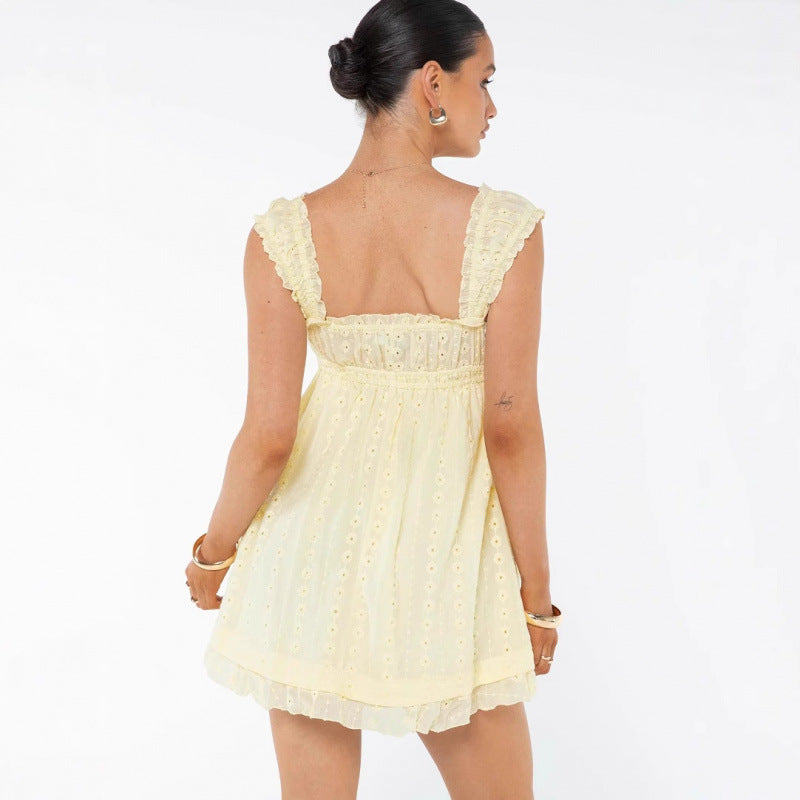 Embroidered Mini Dress
