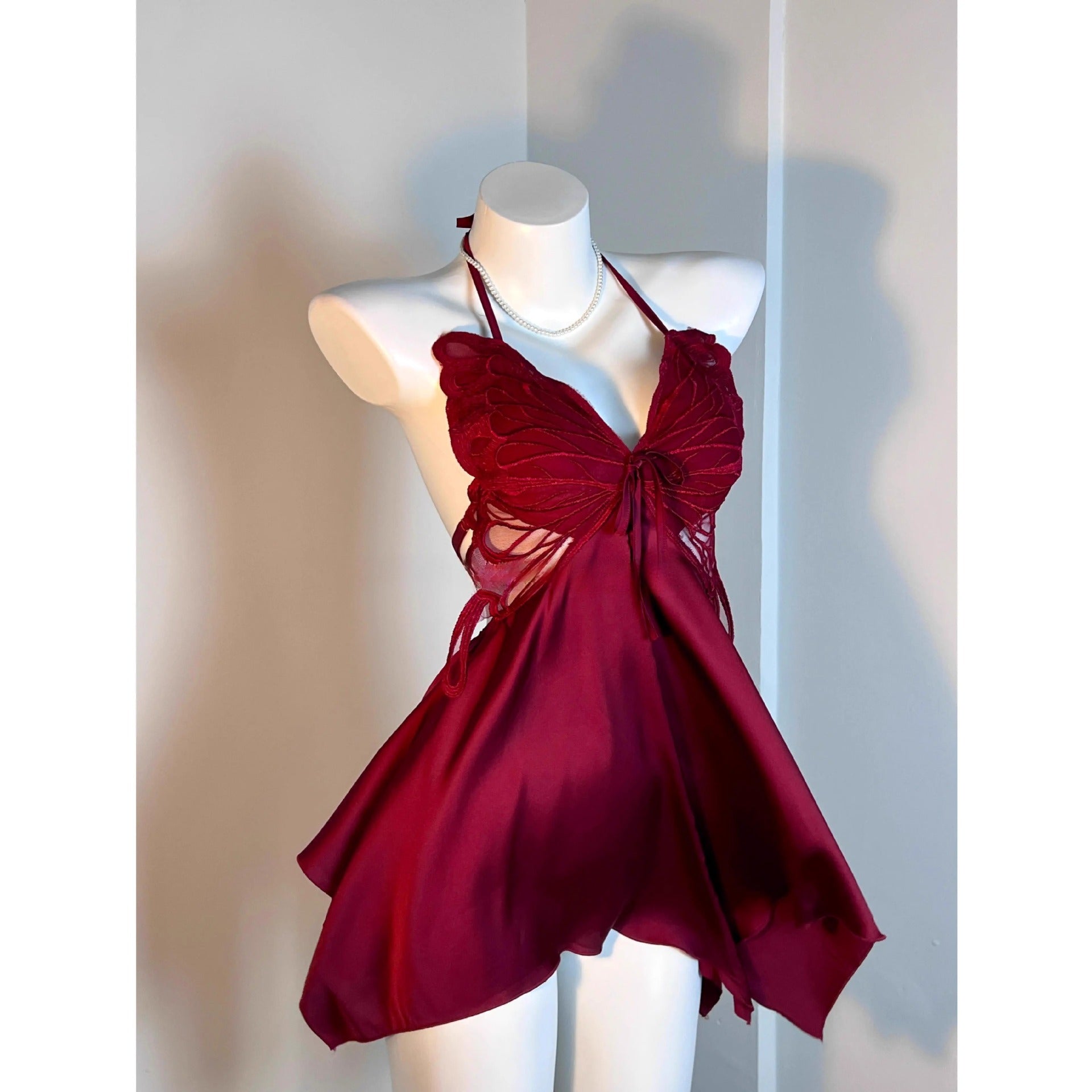 Silk Butterfly Slip Set