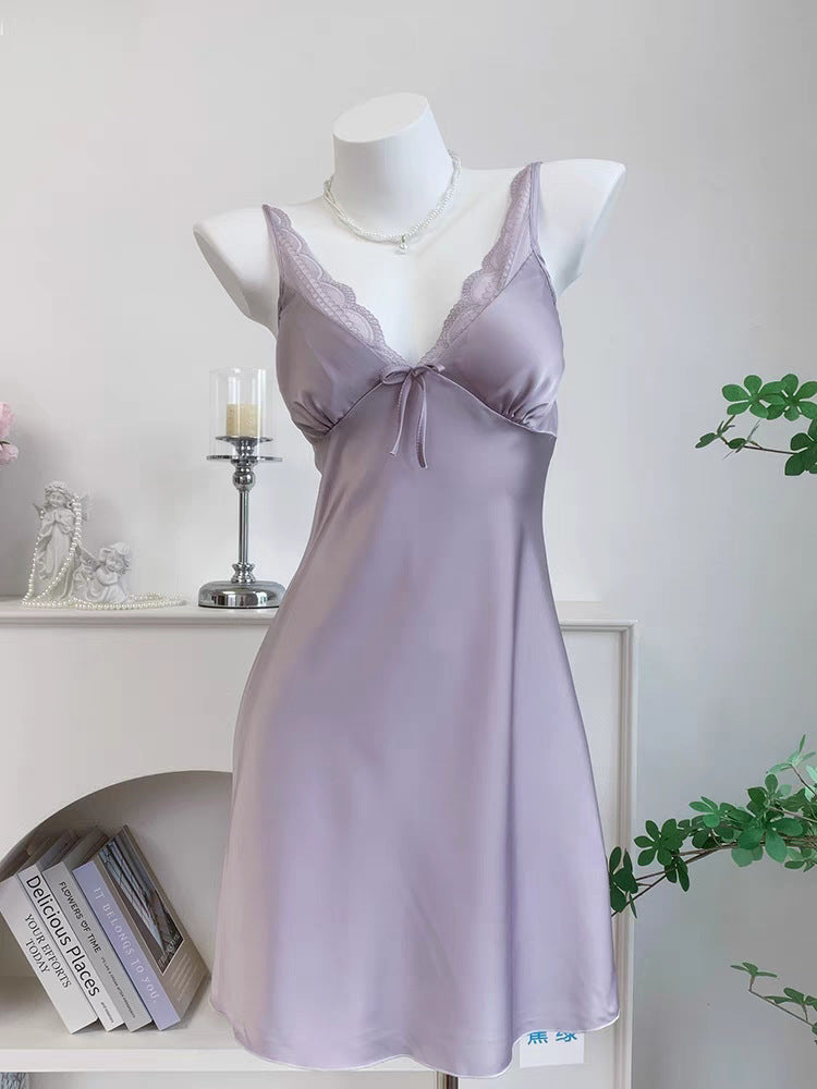 Ice Silk Lace Nightgown