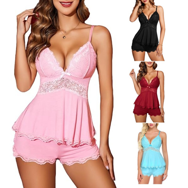 Bordeaux Babydoll Set