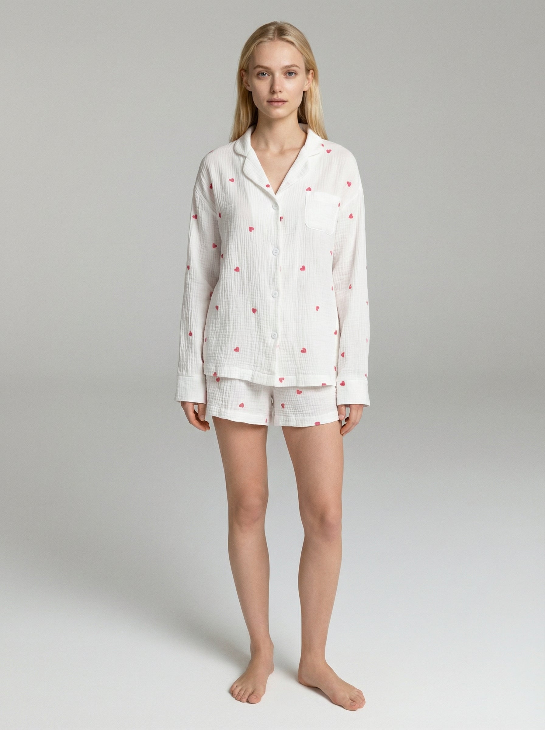 Heart Print Sleep Set