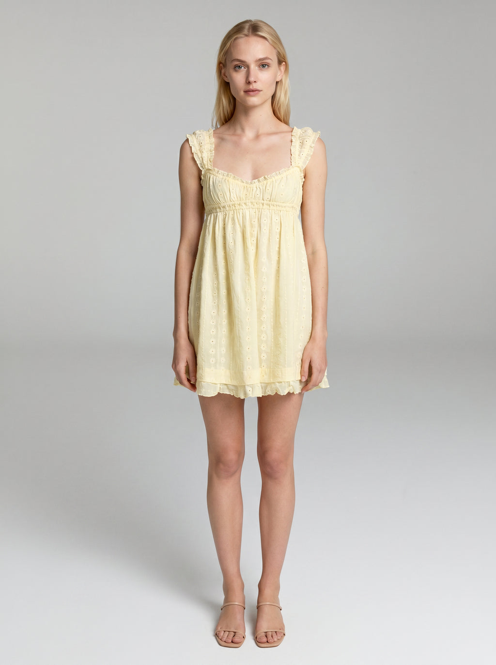 Embroidered Mini Dress