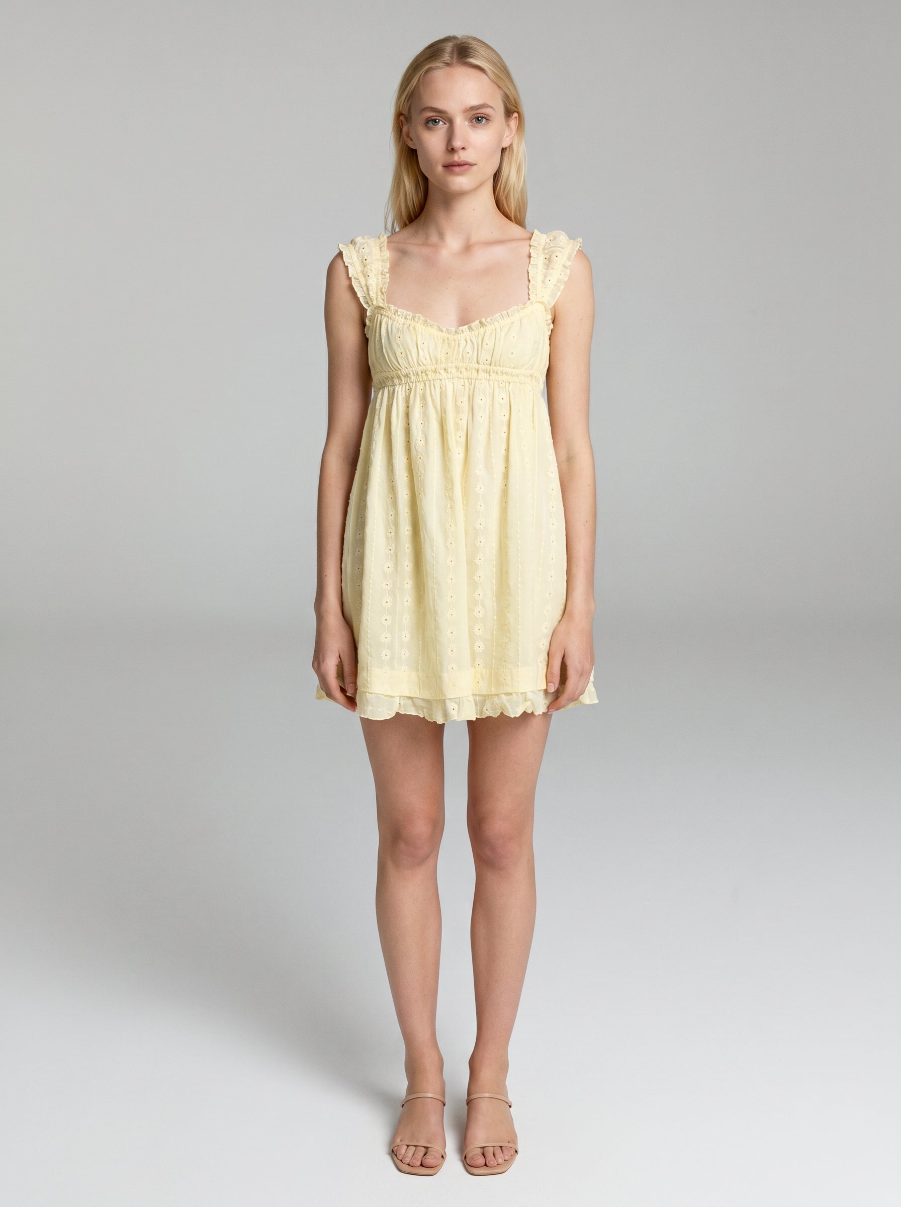 Embroidered Mini Dress