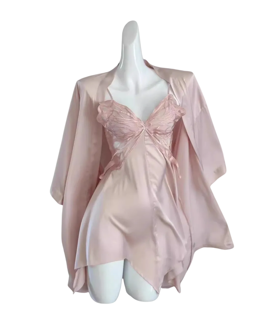 Silk Butterfly Slip Set