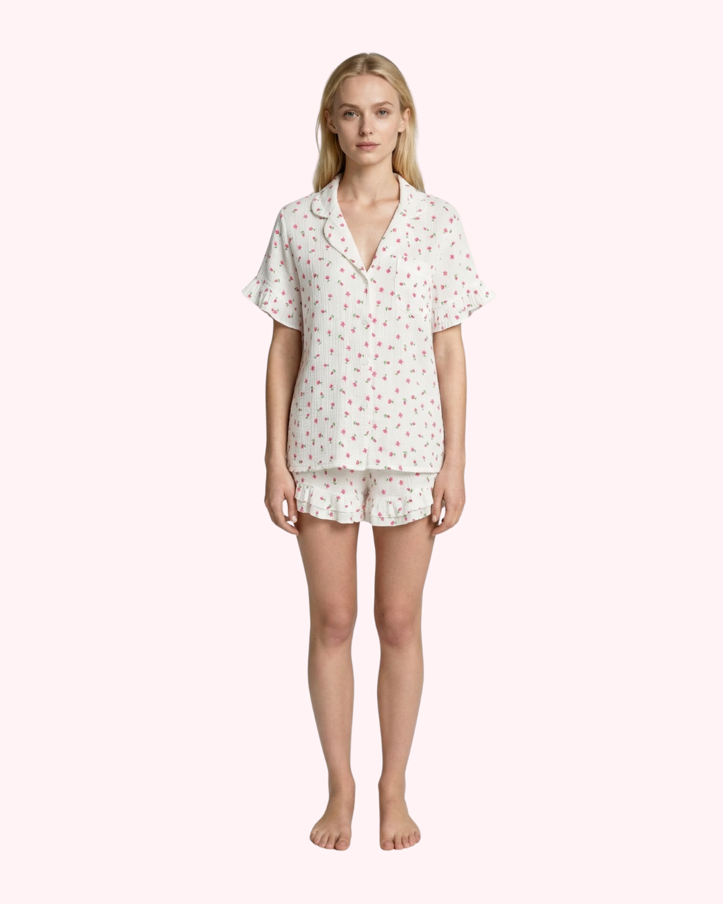 Cotton Floral Sleep Set