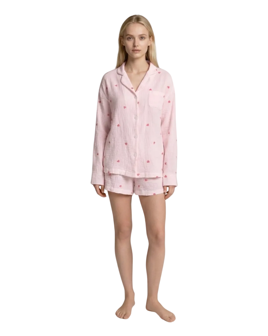 Heart Print Sleep Set