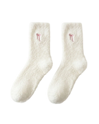 Mink Velvet Bow Socks