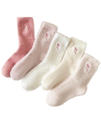Mink Velvet Bow Socks