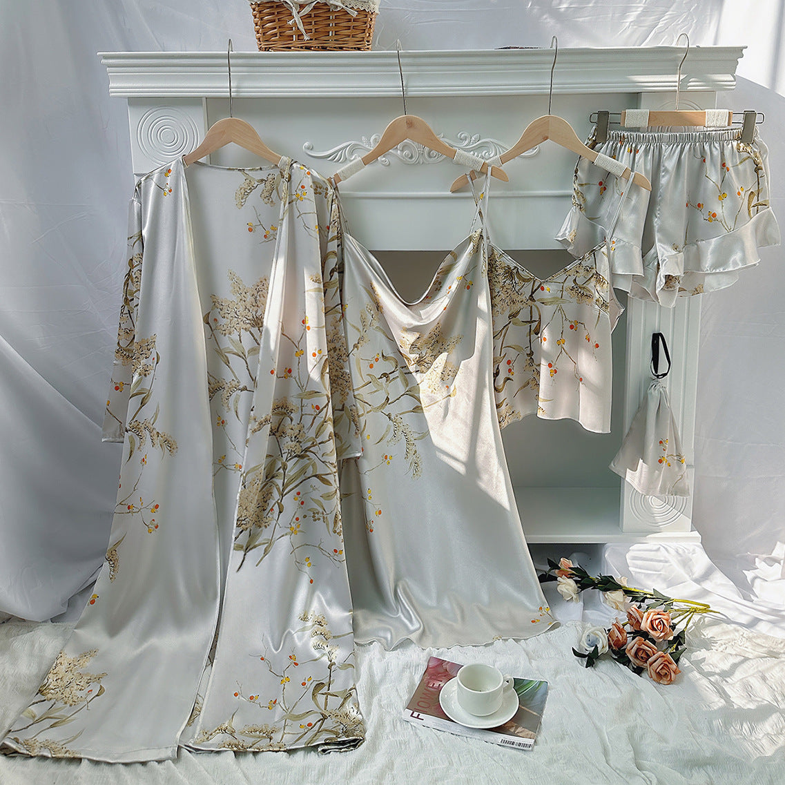 Satin Cherry Sleep Set