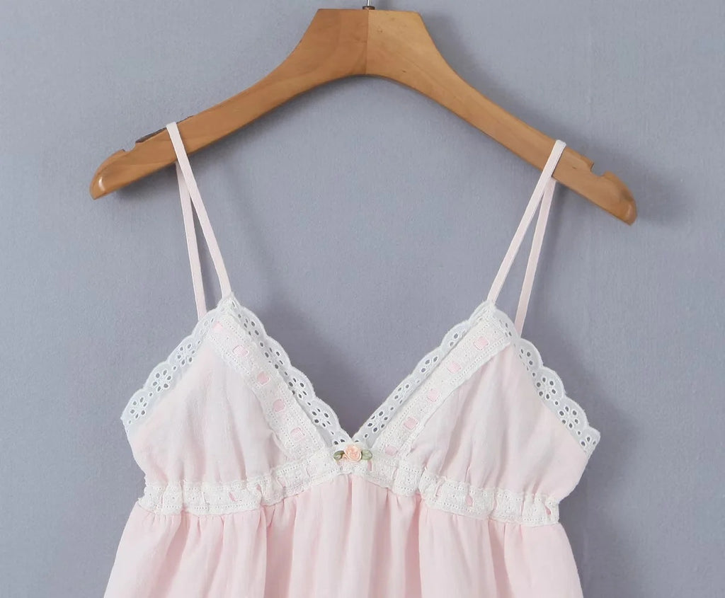Rosette Babydoll Dress