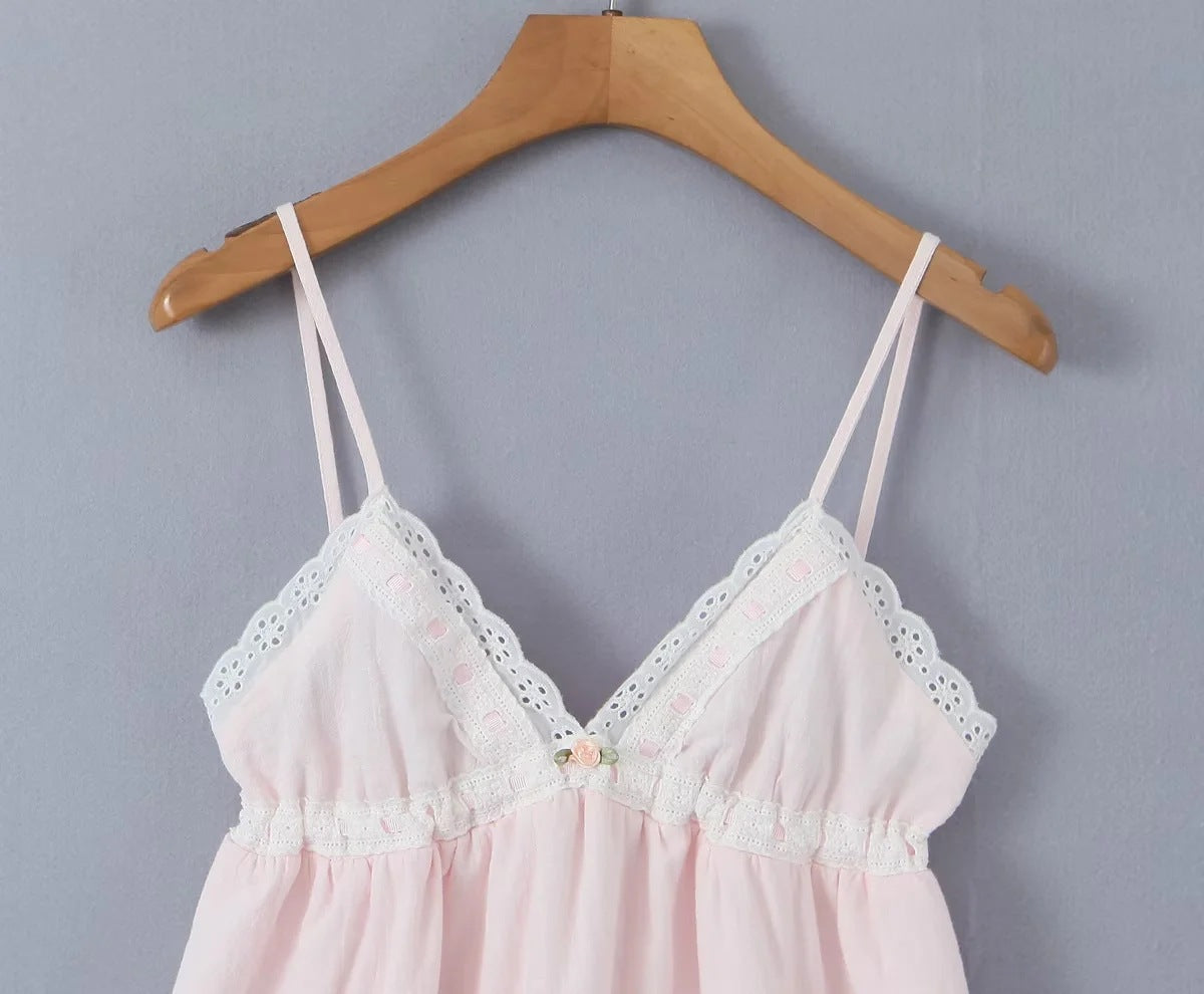 Rosette Babydoll Dress
