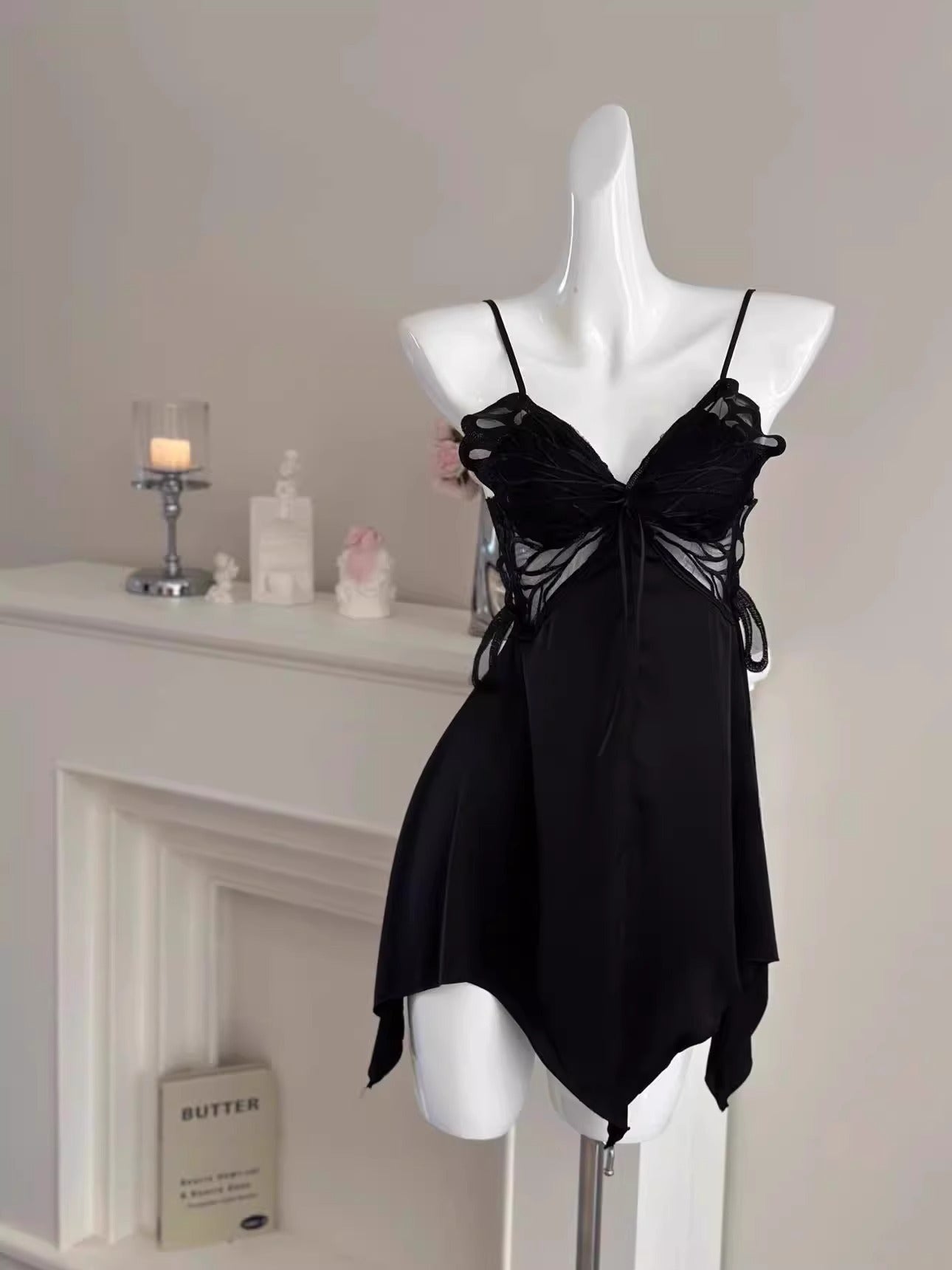 Silk Butterfly Slip Set