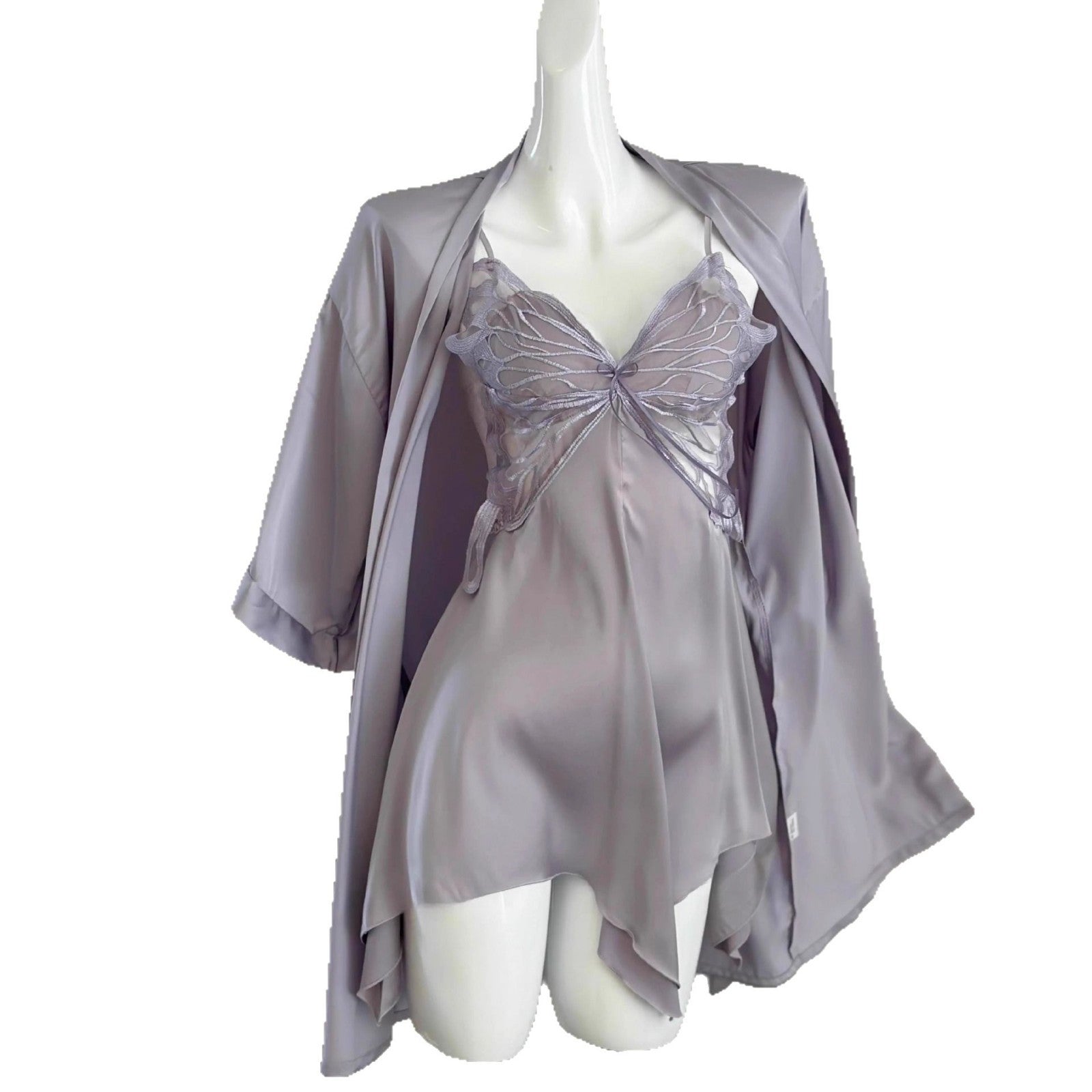 Silk Butterfly Slip Set