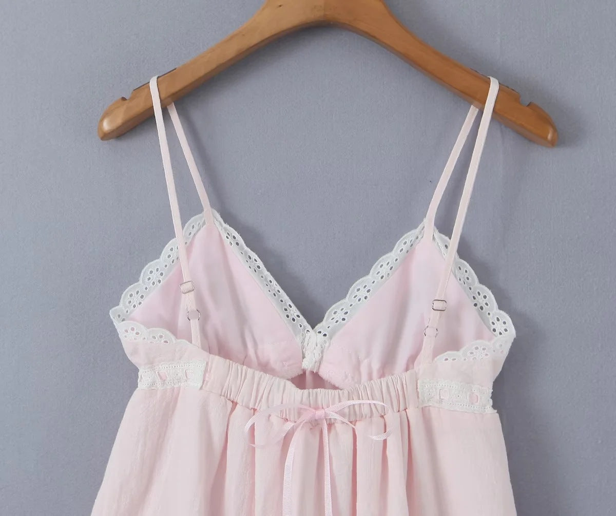 Rosette Babydoll Dress